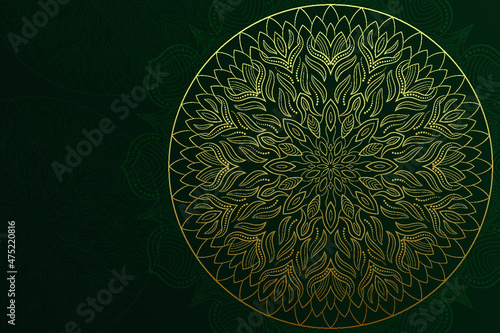 Luxury Mandala Islamic Background with Arabesque Pattern, Ornamental . vectoral illustration