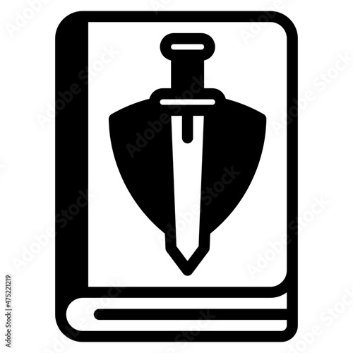 adventure book glyph icon