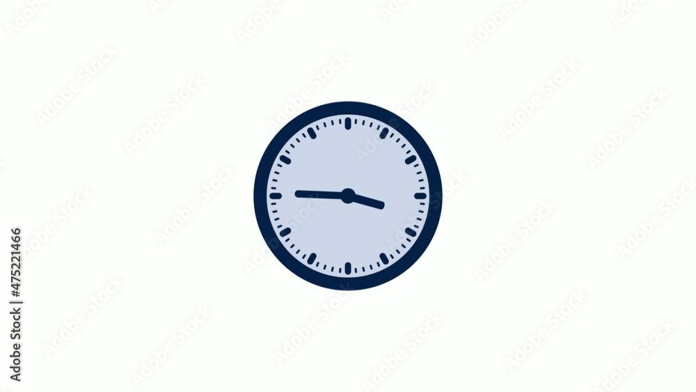 counting down blue dark clock animation white background counting down blue dark clock animation white background