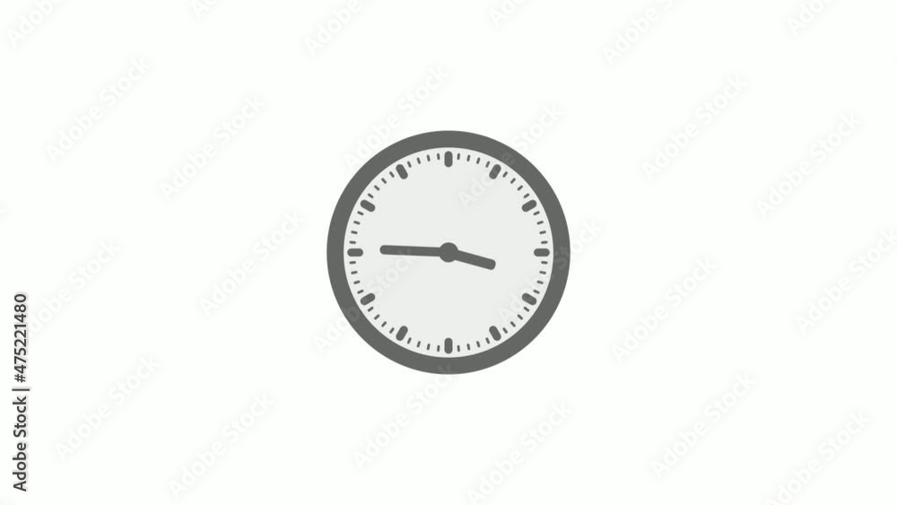 counting down gray clock animation white background counting down gray clock animation white background