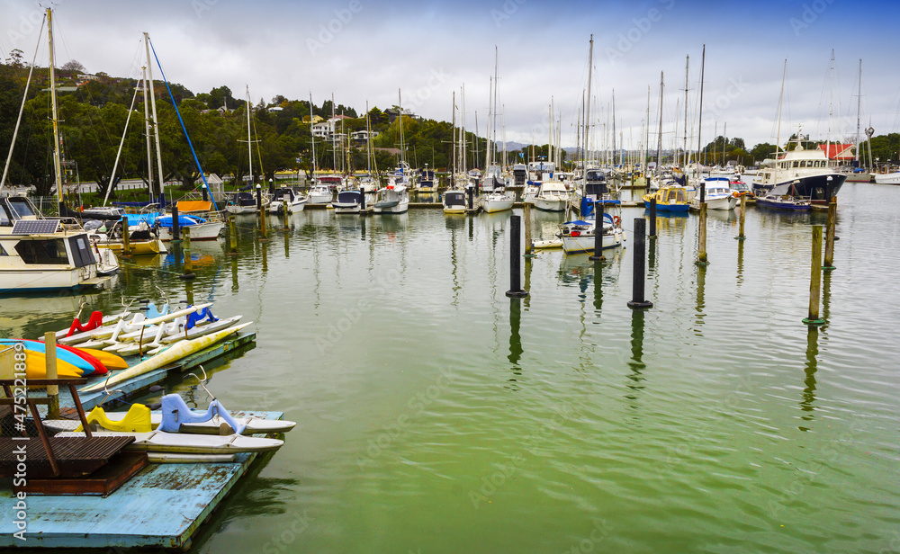 Boats at Whangarei Harbor, Whangarei North Island New Zealand
