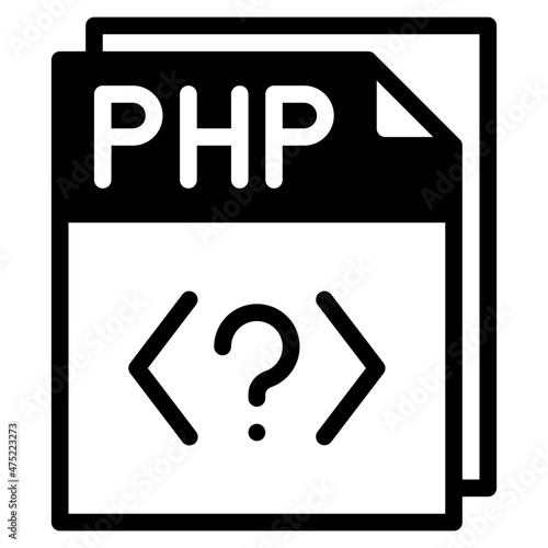 php file glyph icon