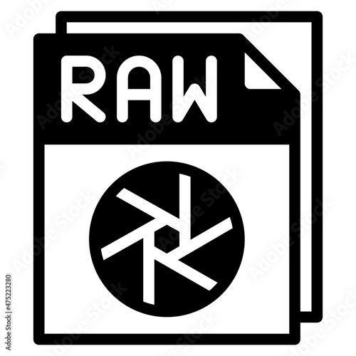 raw file glyph icon