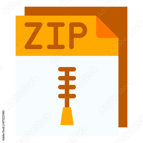 zip file flat icon