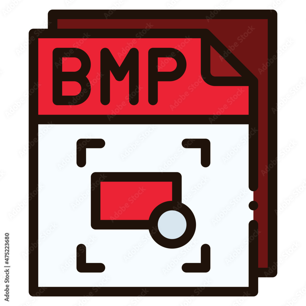bmp file filled outline icon Stock Vector | Adobe Stock