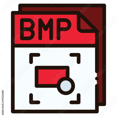 bmp file filled outline icon photo