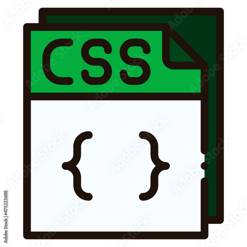 css file filled outline icon