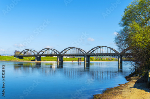 Balclutha Road Bridge or The Clutha Bridge, viewed from downstream, Balclutha South Island New Zealand photo