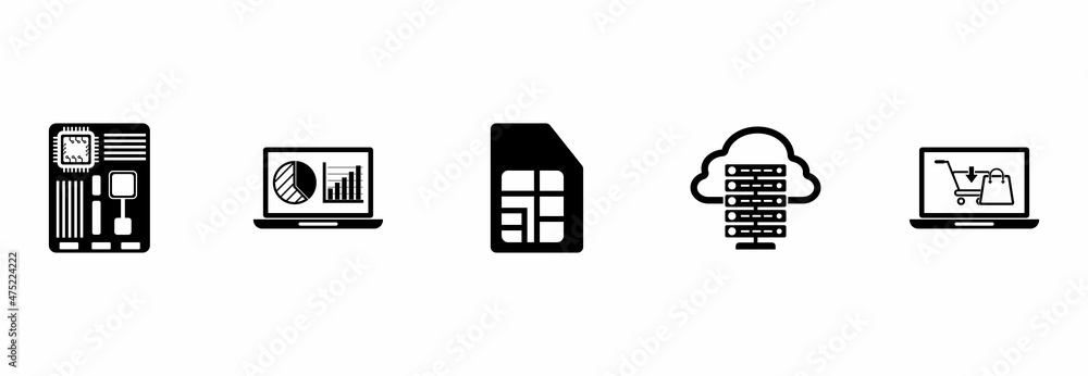 digital technology icon set, digital technology vector set sign symbol digital technology icon set, digital technology vector set sign symbol