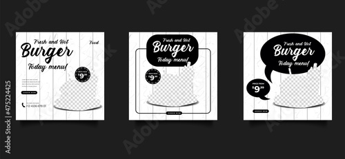 Food and Culinary social media promotion template collection