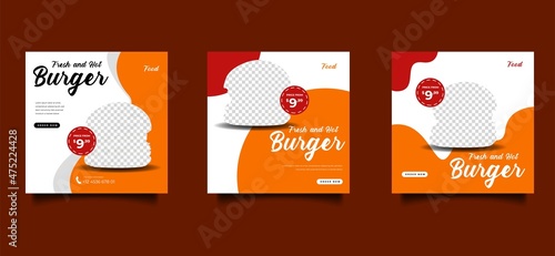 Food and Culinary social media promotion template collection