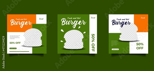 Food and Culinary social media promotion template collection