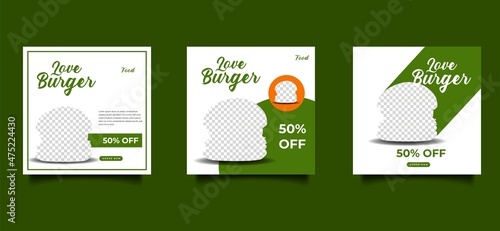 Food and Culinary social media promotion template collection