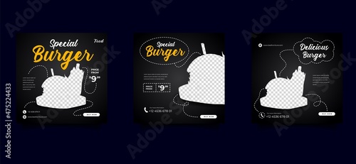 Food and Culinary social media promotion template collection