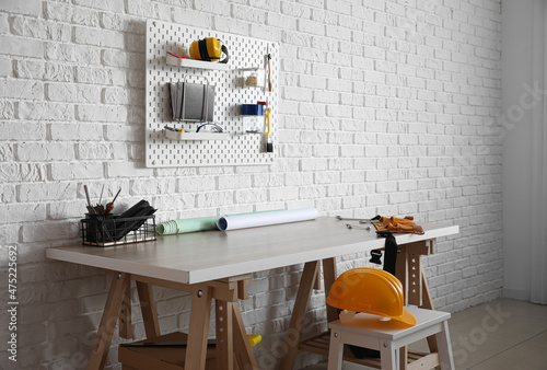 Workplace of engineer with ...