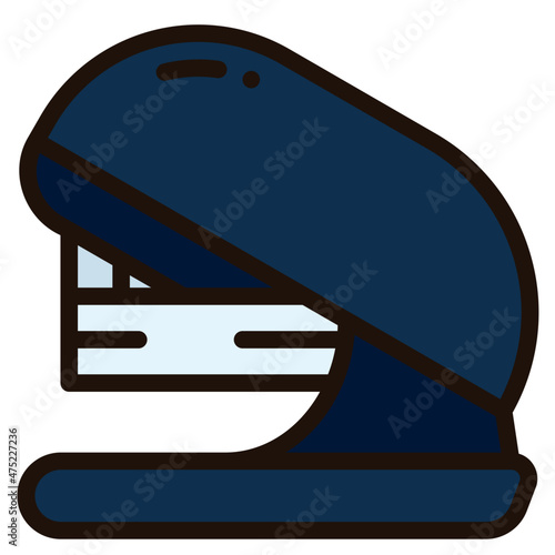 stapler blue line icon