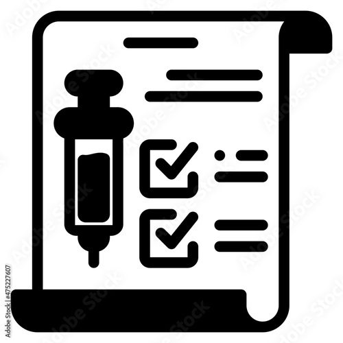 certificate glyph icon