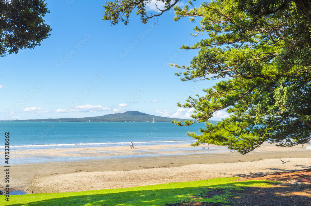 Panoramic View of Takapuna Beach Auckland New Zealand