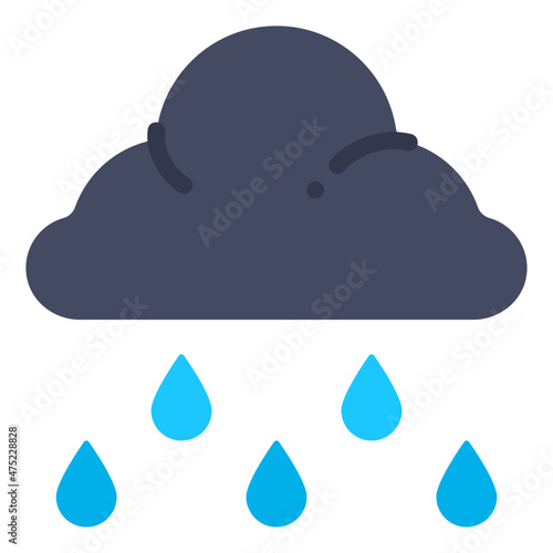 rainy flat icon