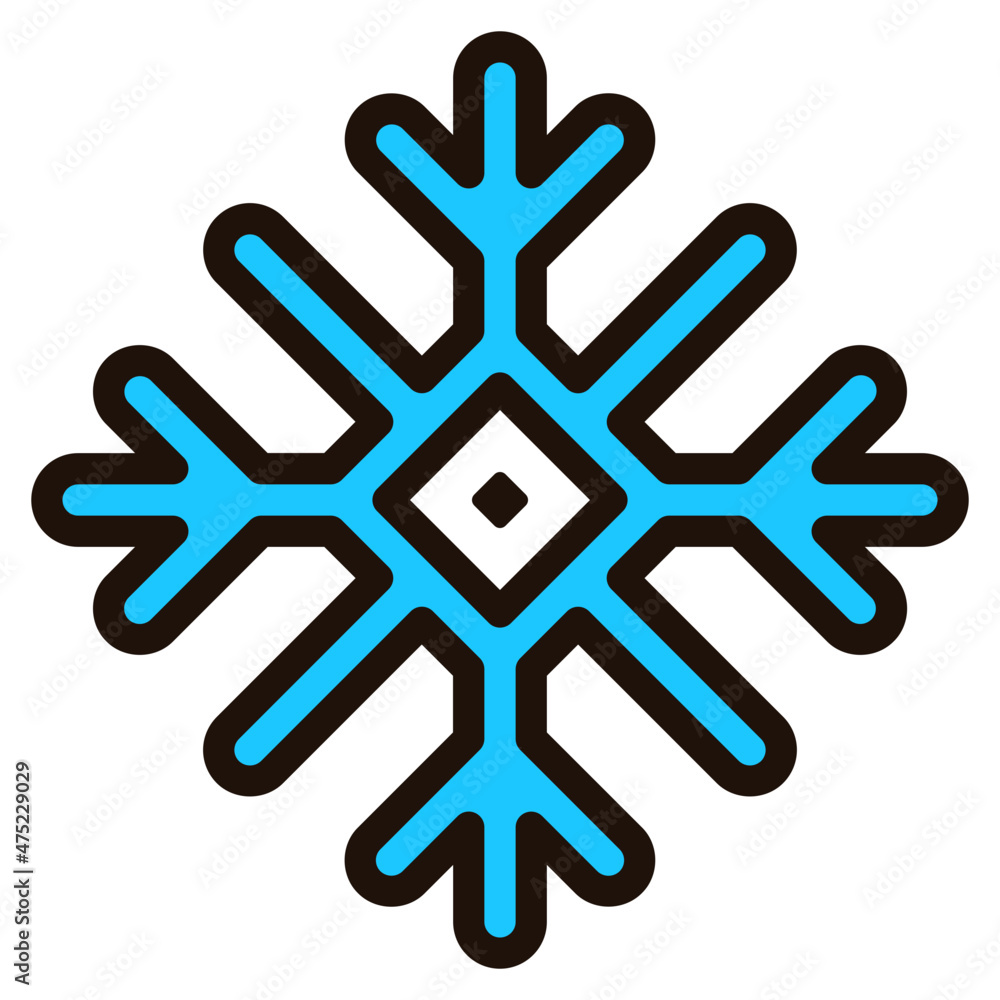 snowflake filled outline icon snowflake filled outline icon
