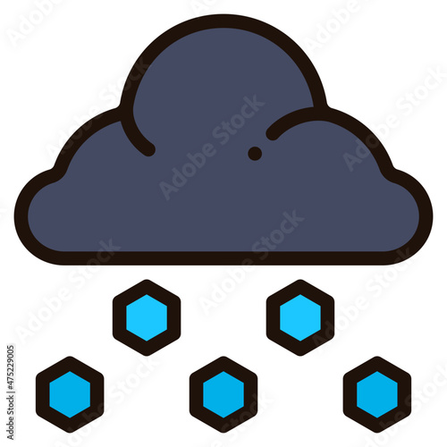 hail filled outline icon