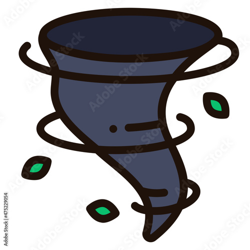 tornado filled outline icon