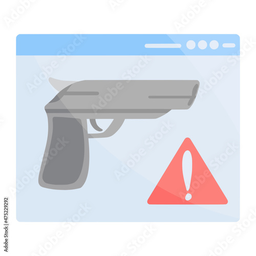 attack computer for cybercrime color illustration