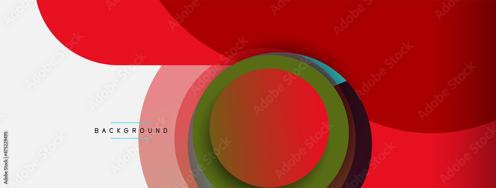 Circle and round shapes abstract background. Vector illustration for wallpaper banner background or landing page Circle and round shapes abstract background. Vector illustration for wallpaper banner background or landing page
