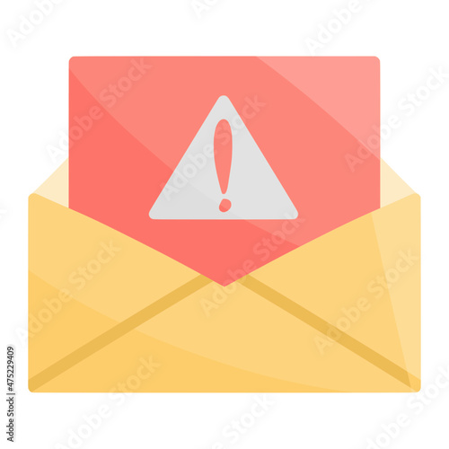 email spam for cybercrime color illustration