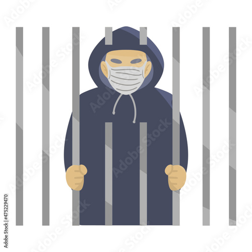 hacker activity for cybercrime color illustration