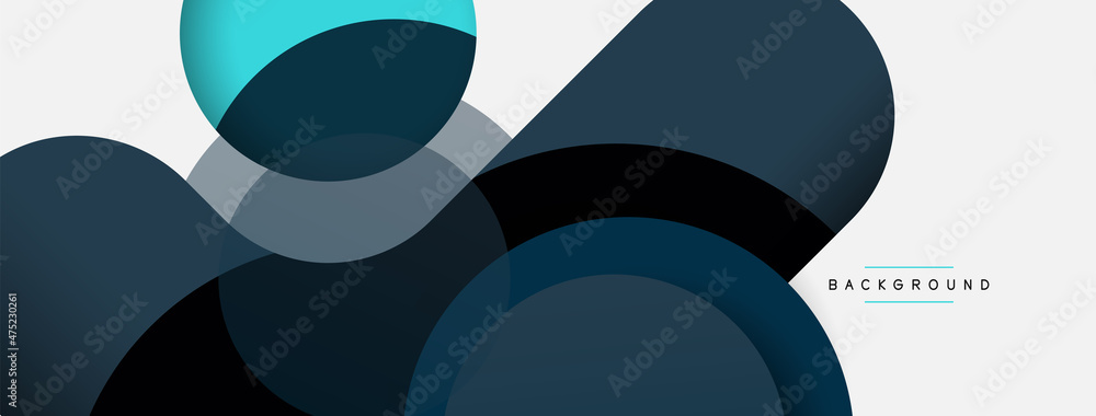 Circle and round shapes abstract background. Vector illustration for wallpaper banner background or landing page Circle and round shapes abstract background. Vector illustration for wallpaper banner background or landing page