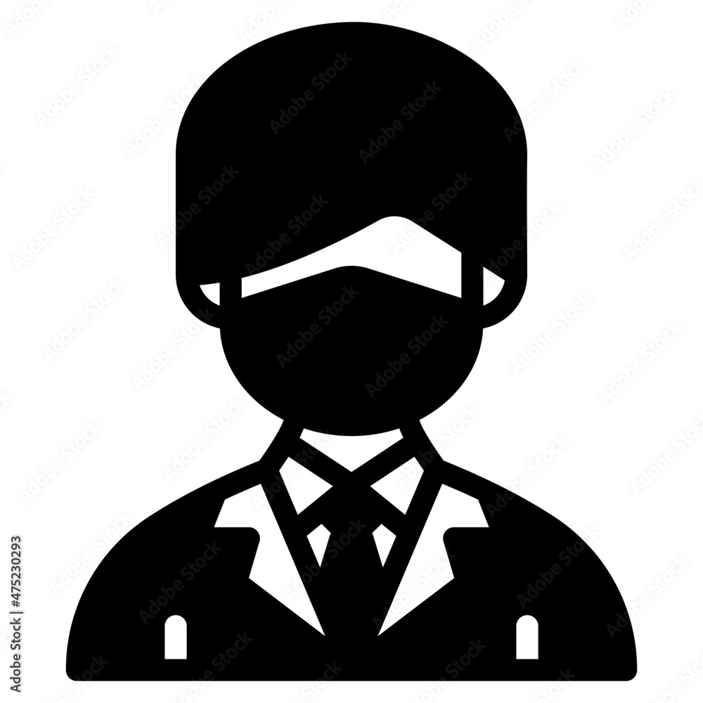 business man glyph icon business man glyph icon