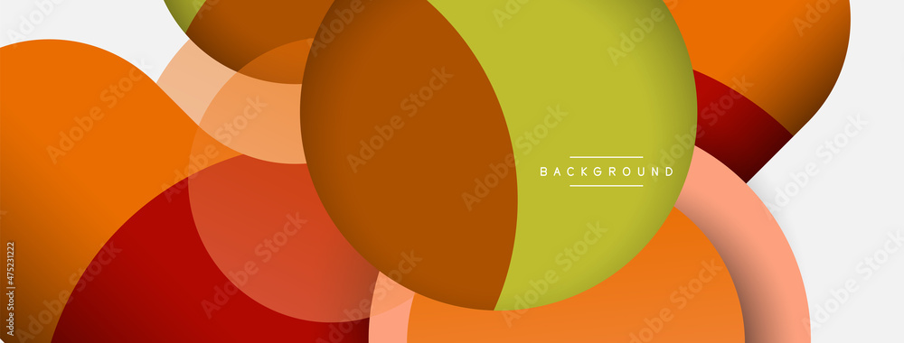 Vector round shapes circles minimal geometric background. Vector illustration for wallpaper banner background or landing page Vector round shapes circles minimal geometric background. Vector illustration for wallpaper banner background or landing page