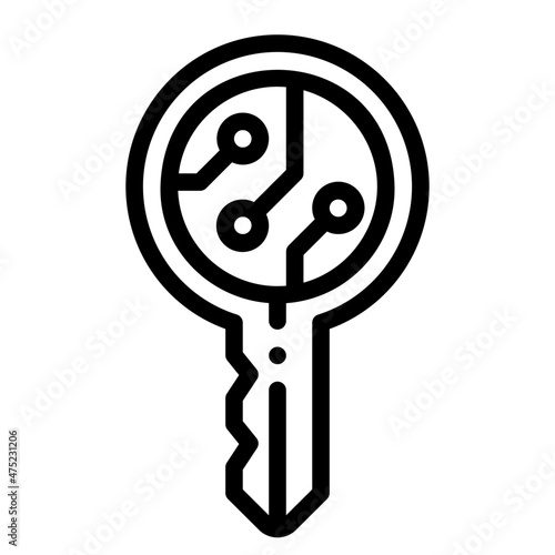private key line icon
