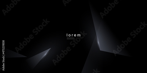 Abstract black background decorated with white luxury.