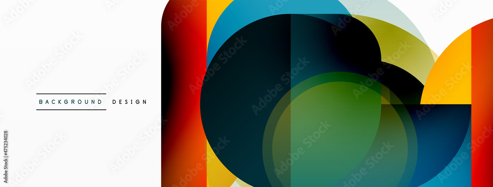 Round triangle shapes lines and circles. Geometric vector illustration for wallpaper banner background or landing page Round triangle shapes lines and circles. Geometric vector illustration for wallpaper banner background or landing page