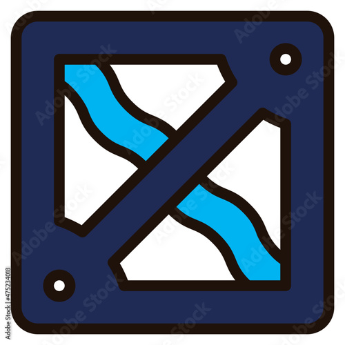 moba blue line icon