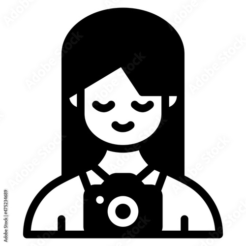 tourist glyph icon