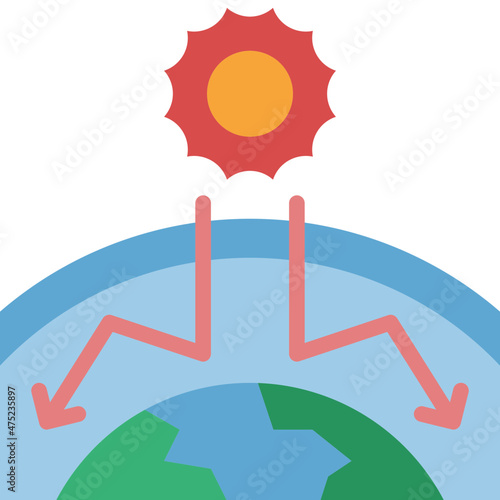 greenhouse effect flat icon