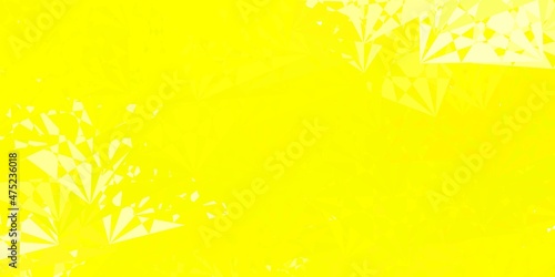 Light Yellow vector pattern with abstract shapes.