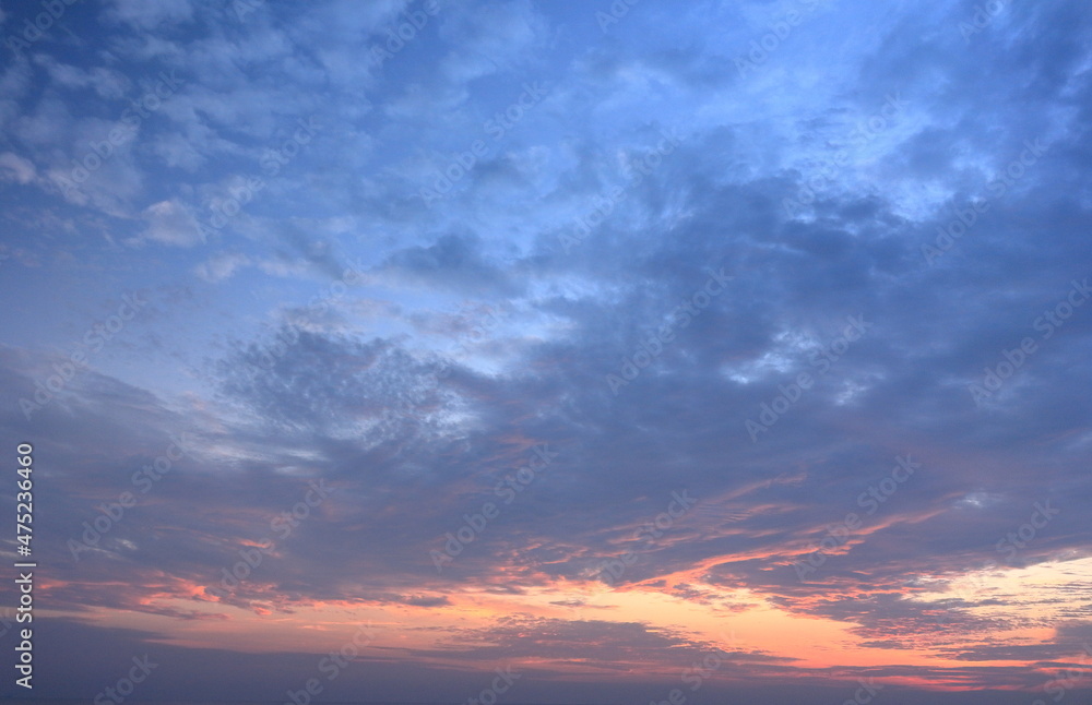 Fototapeta premium set of pictures clouds in the morning different beauty