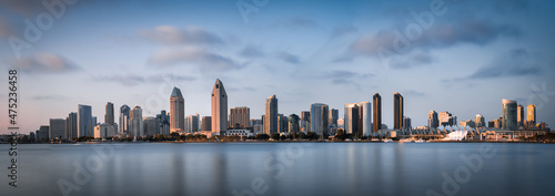 Downtown San Diego California USA long exposure panorama