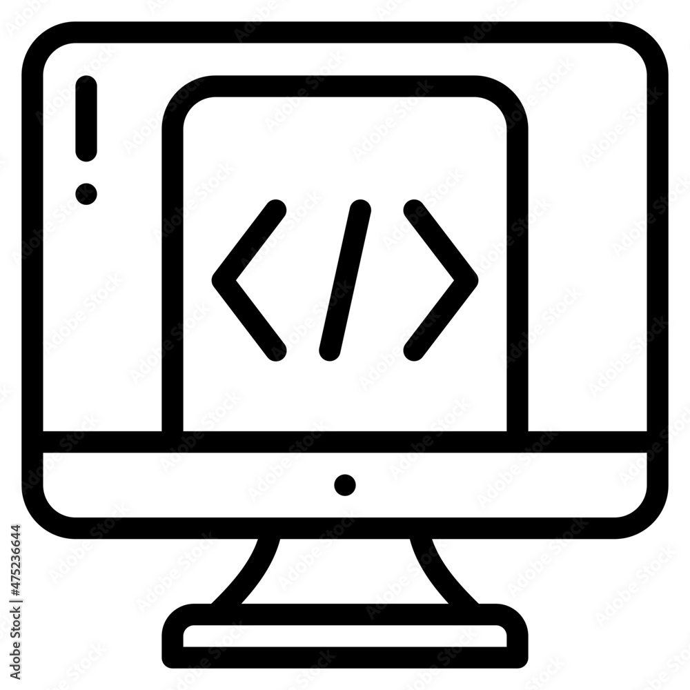 software development outline icon software development outline icon