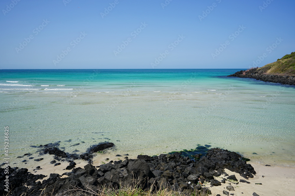 a wonderful seascape with clear shoaling beach a wonderful seascape with clear shoaling beach