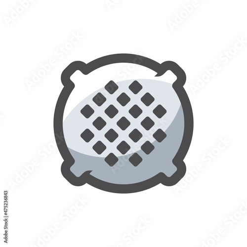 Sewer Cover rainfall Vector icon Cartoon illustration