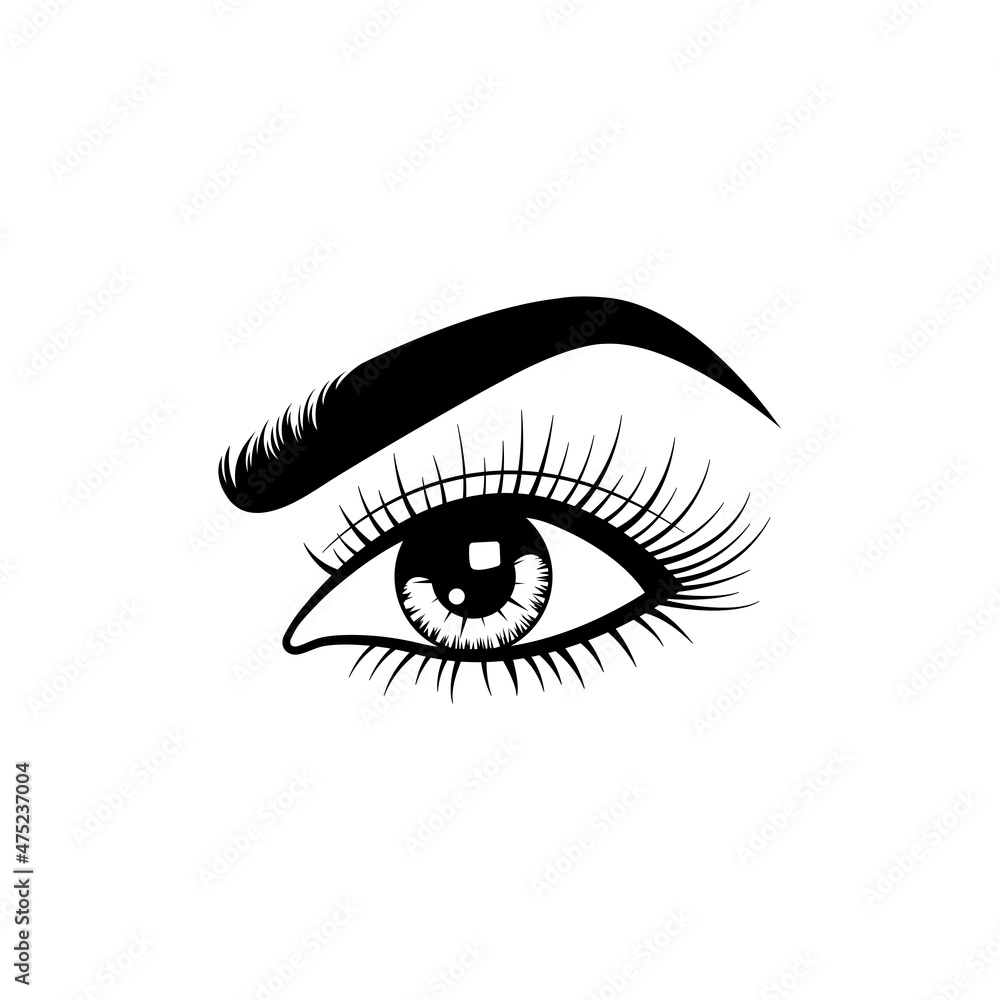 eyelashes logo icon design template vector eyelashes logo icon design template vector