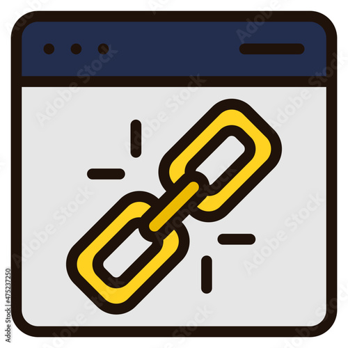 link filled outline icon