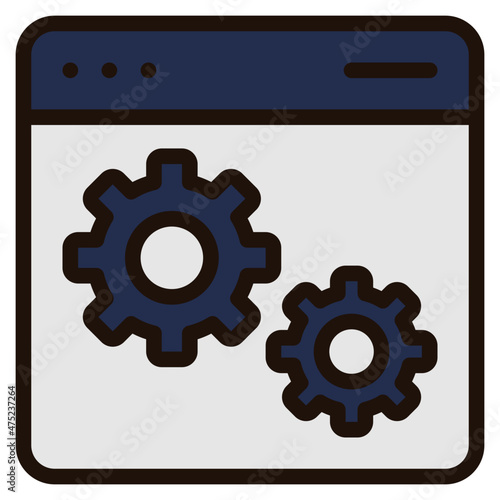optimization filled outline icon