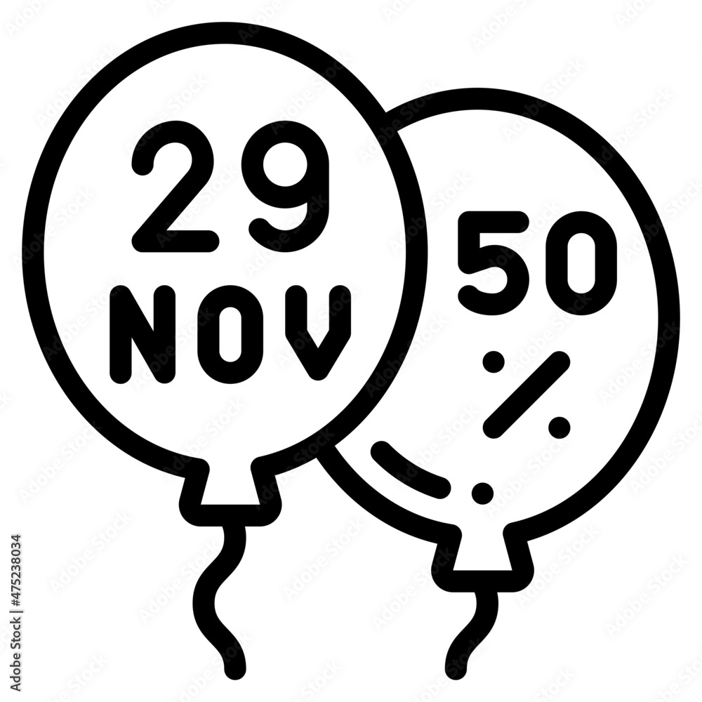 Fototapeta premium balloons outline icon