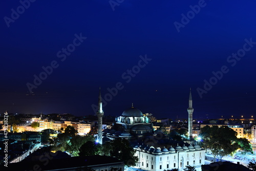 Beyazit Mosque, Istanbul, Turkey. City by night. 